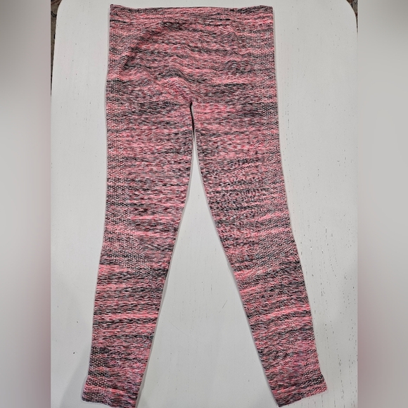 Workout Compression Set. Top & Bottom. Size Small. Pink Space Dye Long Sleeve - Picture 4 of 6
